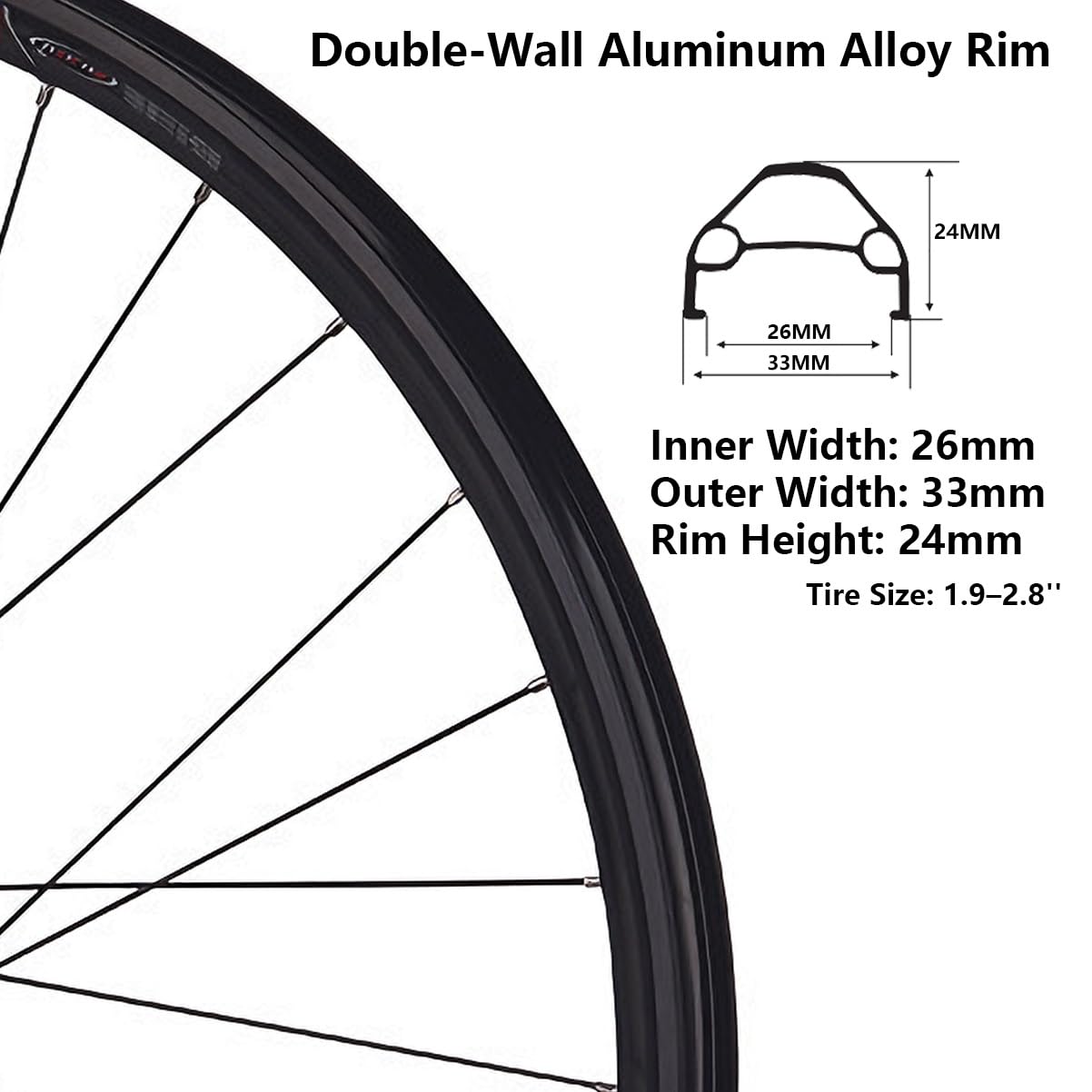 26“ 27,5” 29" Set Di Ruote MTB Freno A Disco Perno Passante BOOST Ruote Anteriori E Posteriori 110X15/148X12mm Mozzi 32H Per Cassetta 7-12 Velocità