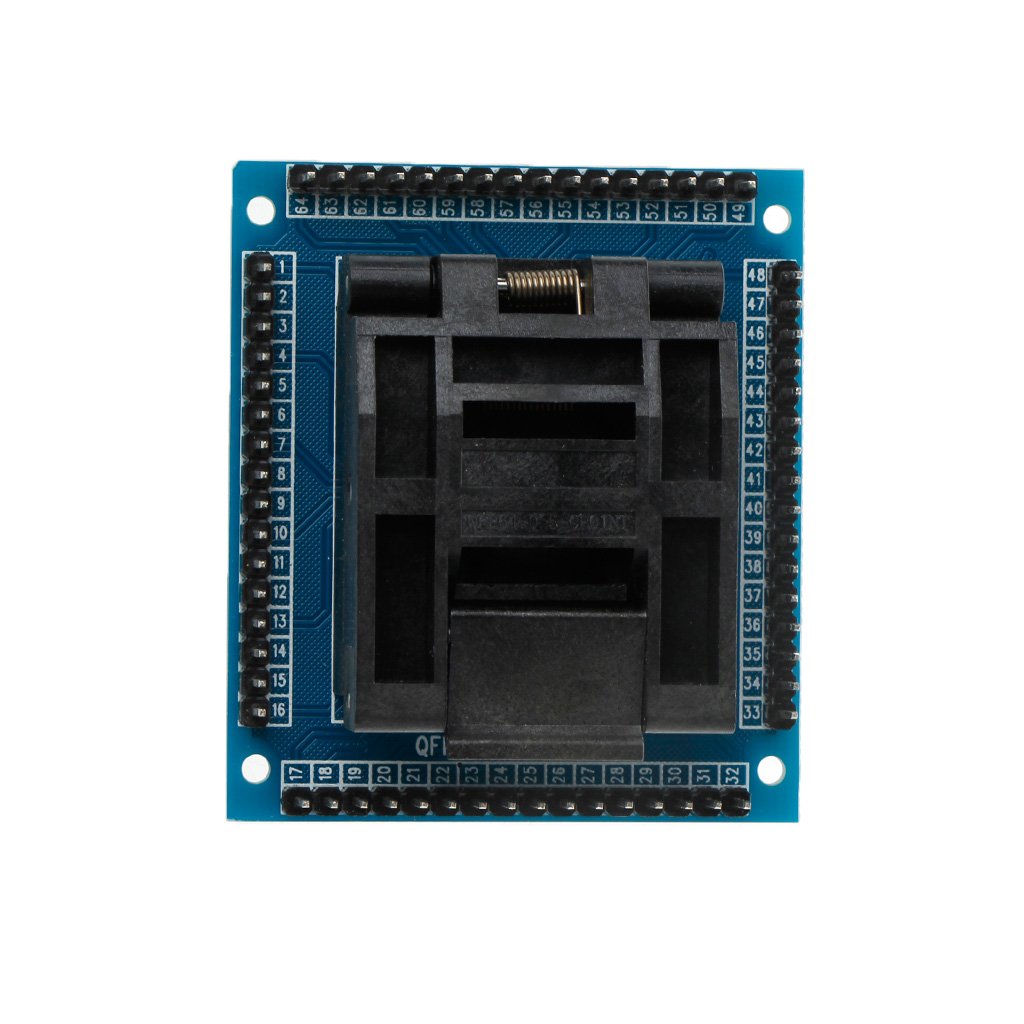 Blocco di conversione Adattatore di Programmazione Presa di Prova per 0,5 m QFP64 TQFP64 LQFP64 IC - D