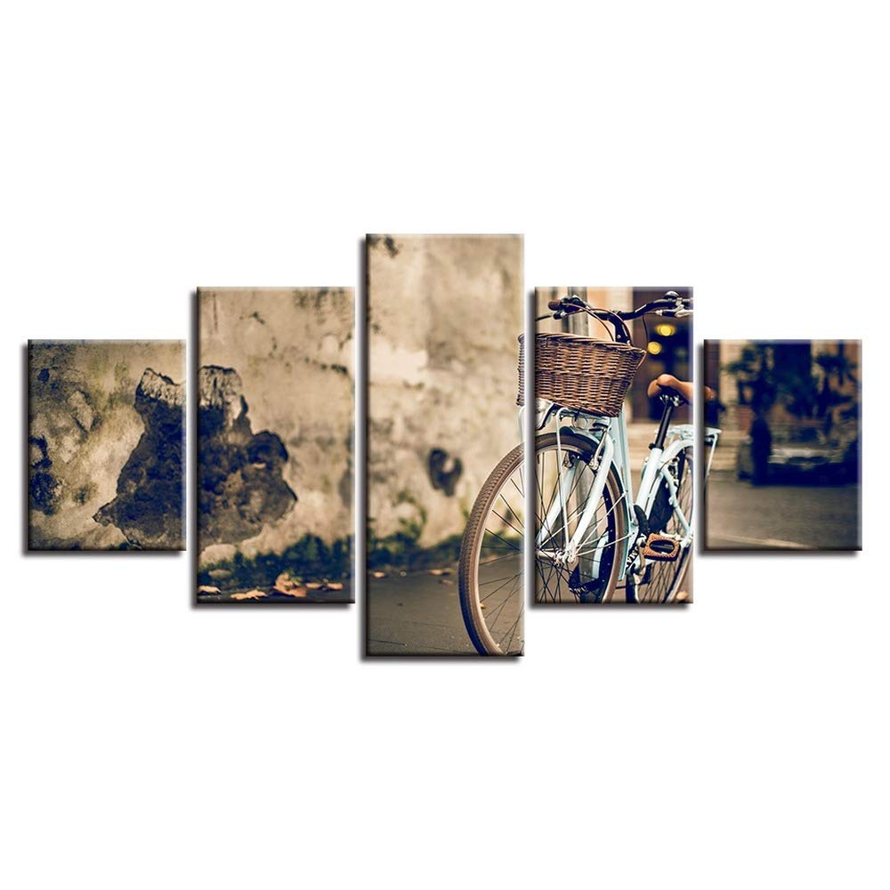 Toile imprimée vélo paysage de 50x100 cm aux finitions artistiques nettes