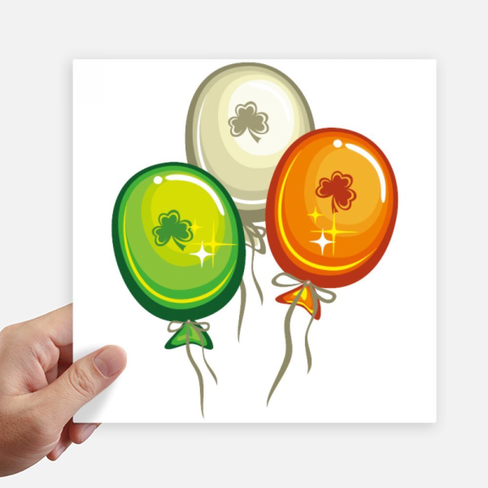Autocollant trèfle Saint-Patrick sticker multicolore déco mur et pc