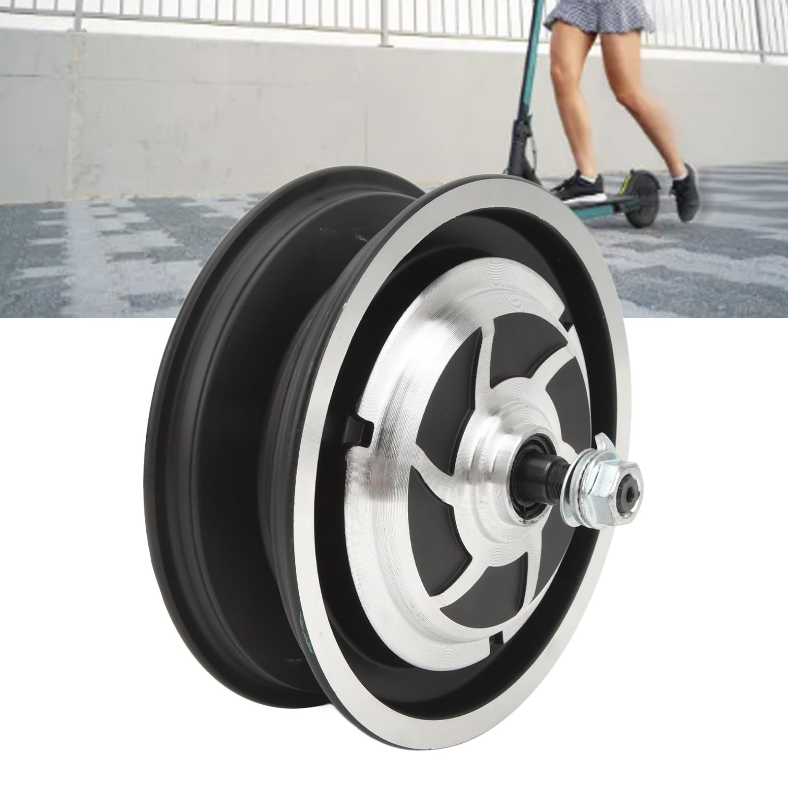 BuyWeek Moteur de Moyeu de Roue de Scooter Électrique pour SmartGyro, 10 Pouces 48V 800W Moteur de Moyeux d'Entraînement de Trottinette Électrique Fonctionnement Silencieux en Alliage d'Aluminium