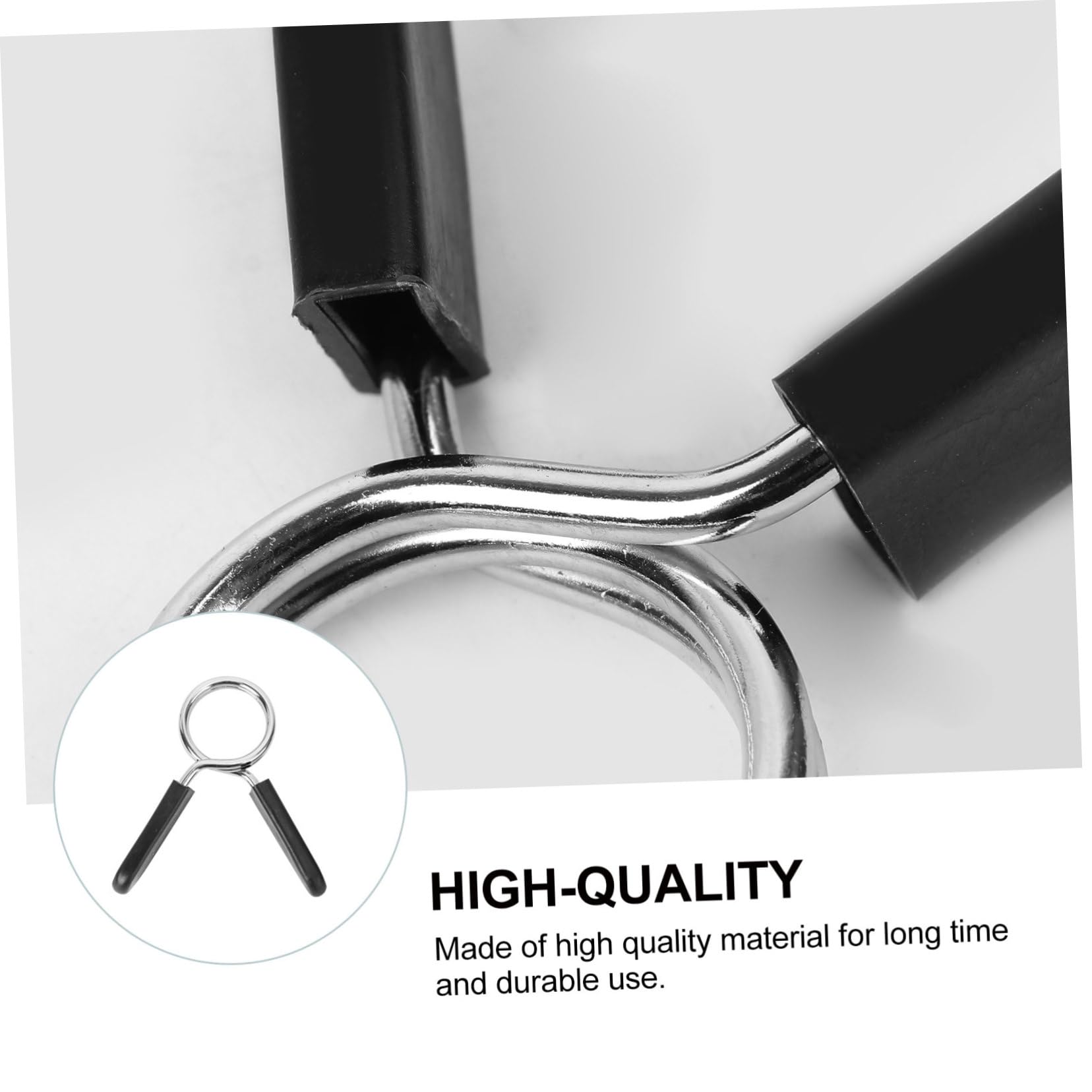 KOMBIUDA 4Pcs Spring Clip Collars for Weightlifting Powerlifting and Cross Fit Durable Barbell Clamps Construction Handle Quick Release Design