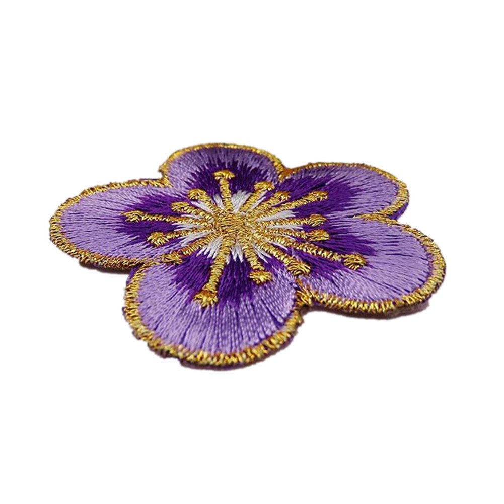 Kleiderapplikationen, Gestickte Blumen-Stoffflicken, 6 Stück(Multi)