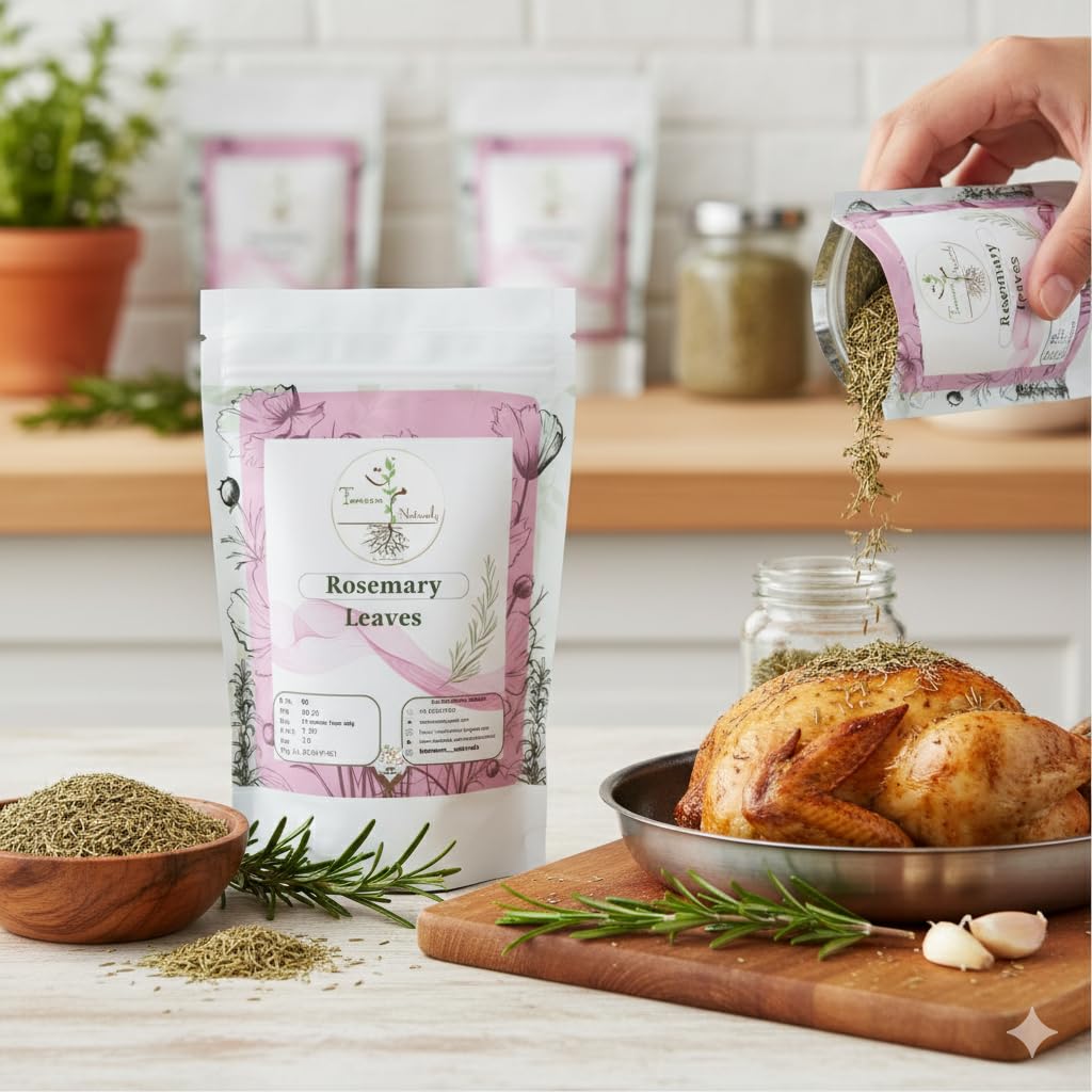 TAMEEM NATURALZ Dried Rosemary Leaves | Pure Organic Rosemary for Hair Growth, Herbal Tea, Aromatherapy, Cooking & Skin Care | Natural Culinary Herb for Tea, Seasoning & Wellness (Premium Quality) - Image 5 thumbnail