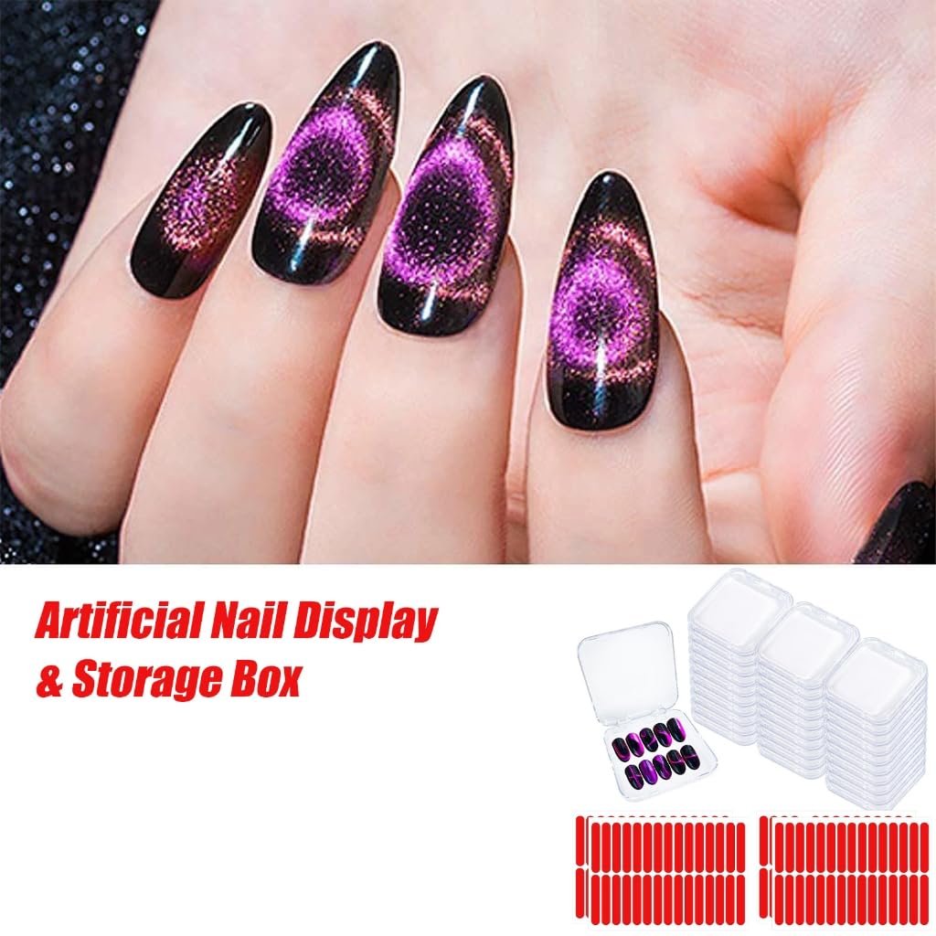 Présentoir transparent pour ongles artificiels - Solution de rangement pour artistes créatifs à la maison et au travail