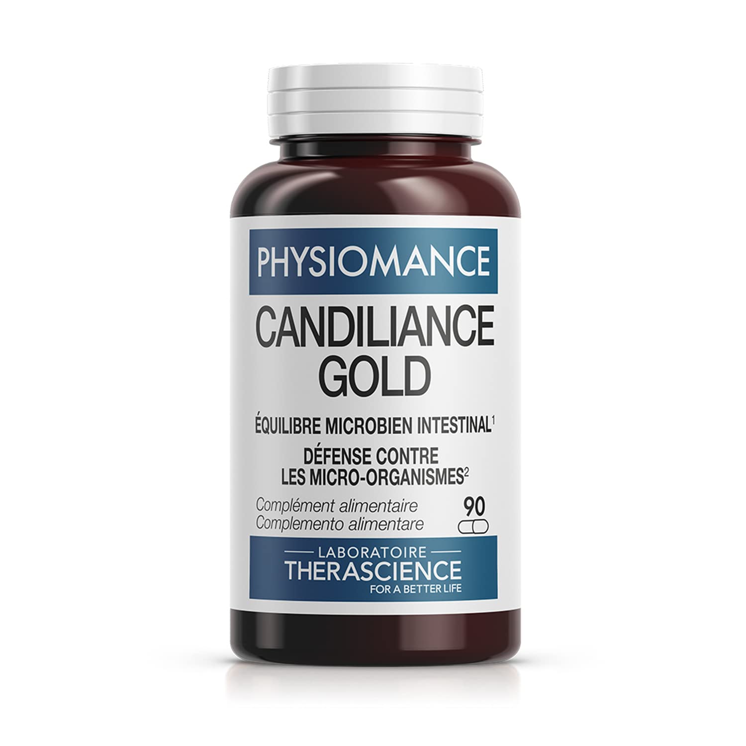 THERASCIENCE PHYSIOMANCE CANDILIANCE GOLD 90vcap. – recommandé en complément d'une alimentation équilibrée, gélules qui facilitent la supplémentation quotidienne et facilite la prise en charge de votr