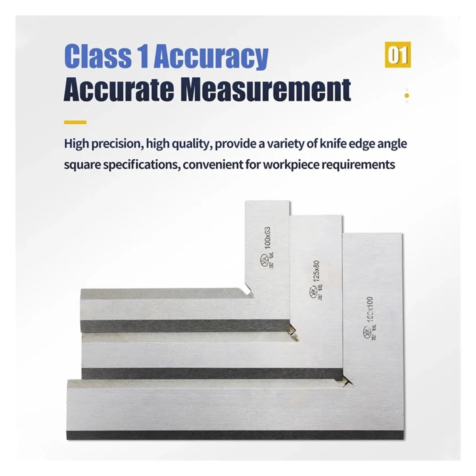 Blocchetto di riscontro, Righello Quadrato Con Bordo A Coltello Da 90 Gradi Misurazione Lama Multi-angolo Prova Ad Angolo Set Di Righelli A Forma Squadre Strumento Calibro(200x125 Square Ruler)