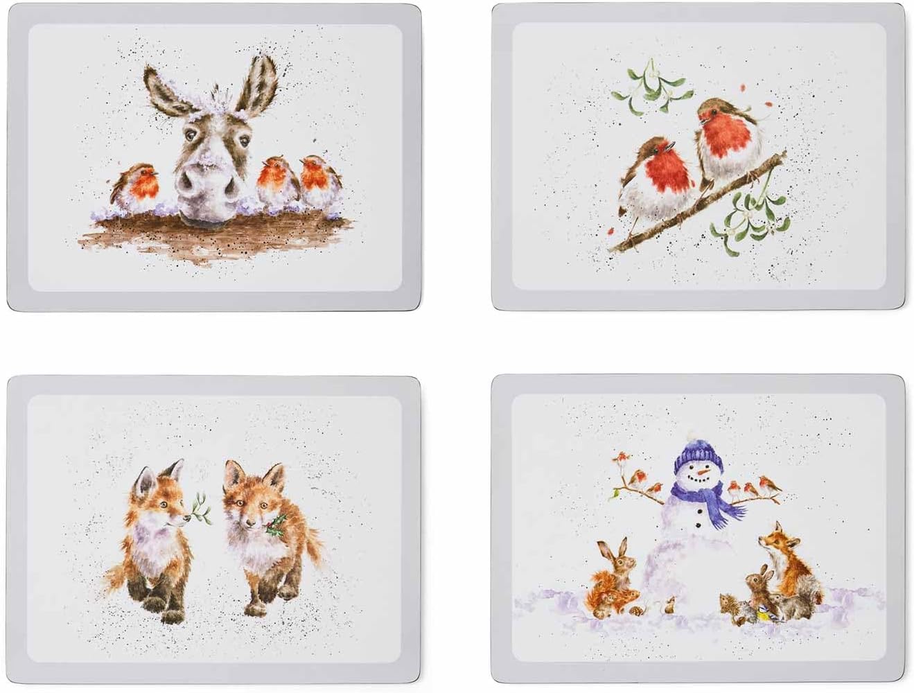 Pimpernel Wrendale Designs Christmas Placemats Set of 4