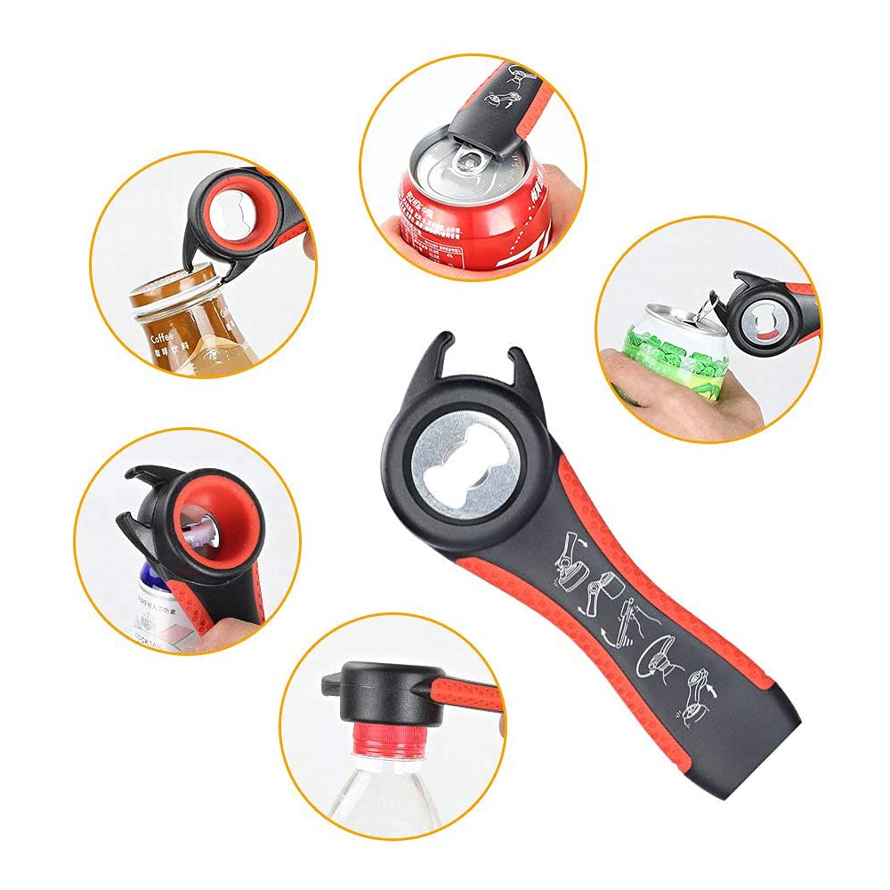 Apribarattoli Zenvaly Multifunzione - Con Leva E Gomma, Ideale Per Anziani E Chi Ha Poca Forza - Foto 7