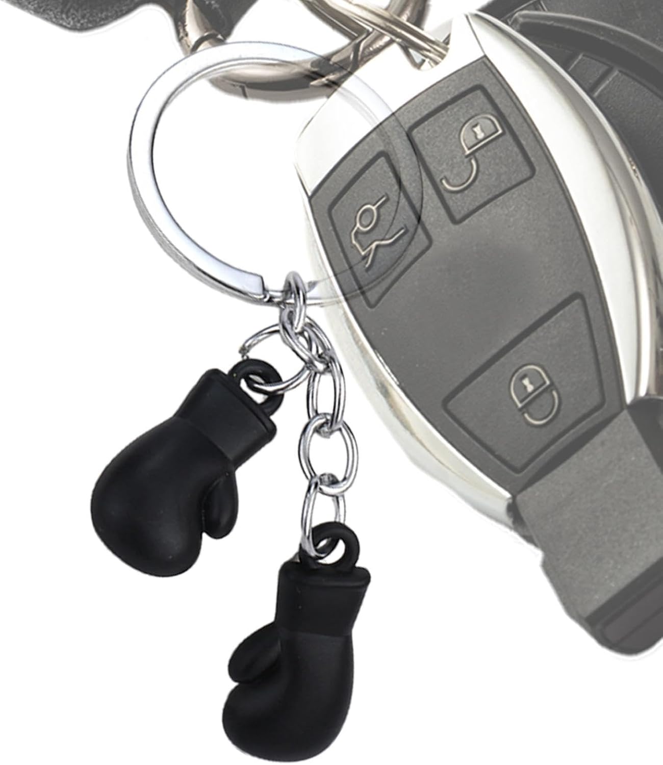Boxing Mitten Keychain - High-Detail Synthetic Pugilistic-, Ergonomic Longitudinal Accessory-Chassis, Reinforced Polymeric