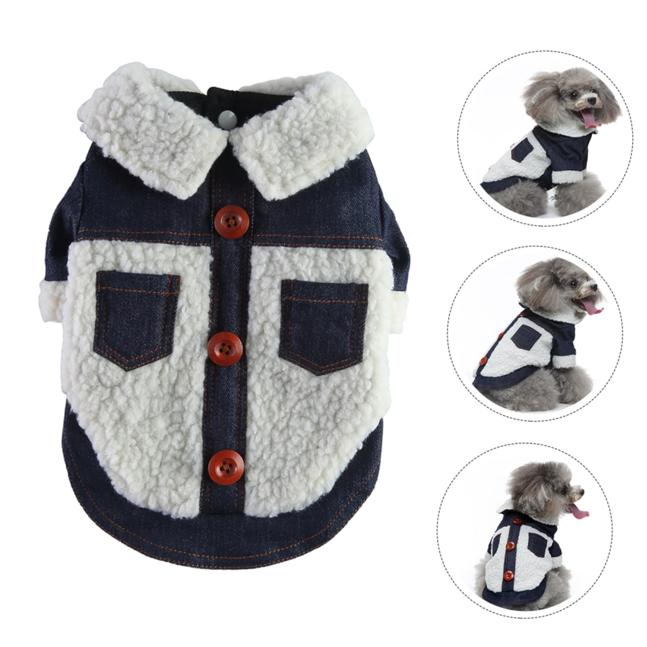 YARNOW 2pièces Manteau Hiver pour Chien Coton Respirant Chaude Et Coupe-Vent pour Animaux Vêtement Stylé Et Confortable Beige