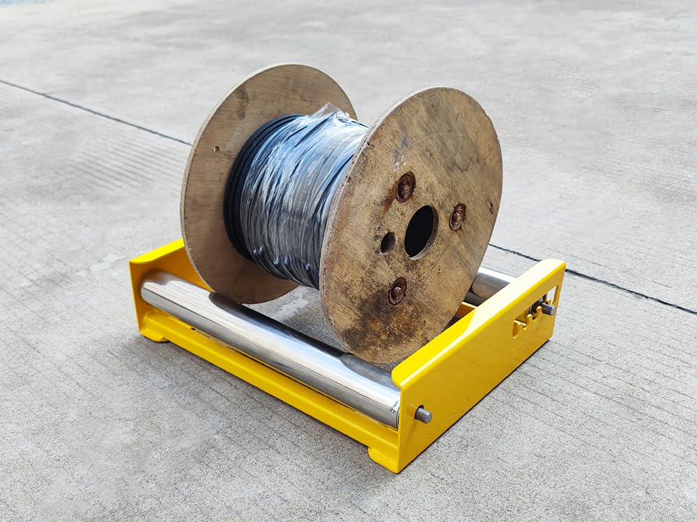 IRSCorp Kabelrol voor wikkeling, kabelhaspel voor spoelen, staal, compatibel met kabelhaspels, roller, vouwdispenser, eendelig, kabel, drumroller