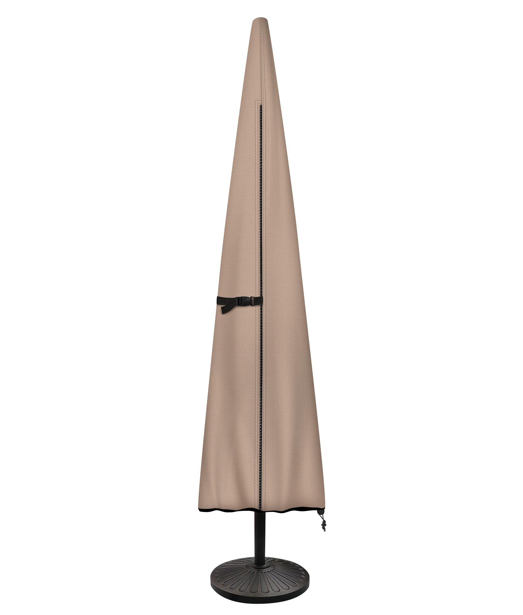 ULTCOVER Patio Parasol 600D Waterproof Outdoor Market Umbrella Cover - Fits Market Umbrella Up to 12 Feet