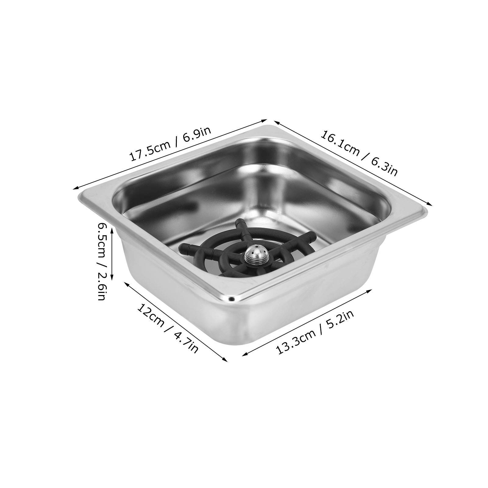 Zerodis Rince-Verre en Acier Inoxydable G1/2 Nettoyeur de rondelle de Tasse Automatique Nettoyeur de Verre de Nettoyage à Haute Pression pour Bar Pub Restaurant Hôtel Café Lait Thé Tasse(S)