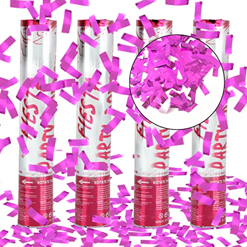 Lanceur Confettis Mariage*4pcs, XiXiRan Canon à Confettis Anniversaire, Confettis Canon Décoration, Confettis Tube Mariage, Lanceur De Confettis Canon, Tube de Confettis, Confettis Poppers Cover