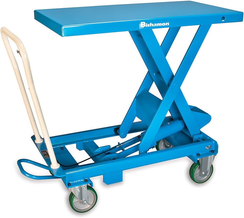 Bishamon Mobilift Manual Scissors Lift Tables - 1760-Lb. Capacity