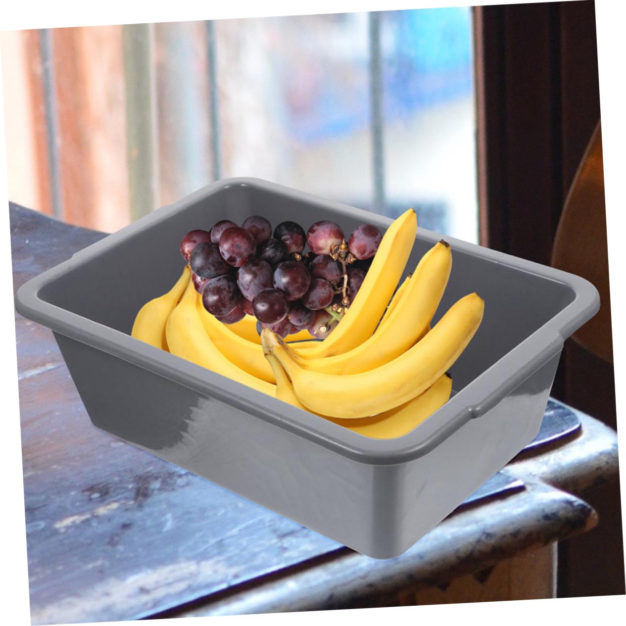 GLEAVI Vasca Rettangolare in Plastica Pp con Manico 2 Pezzi per Industrie di Ristorazione, per Conservazione Refrigerata e Congelatori