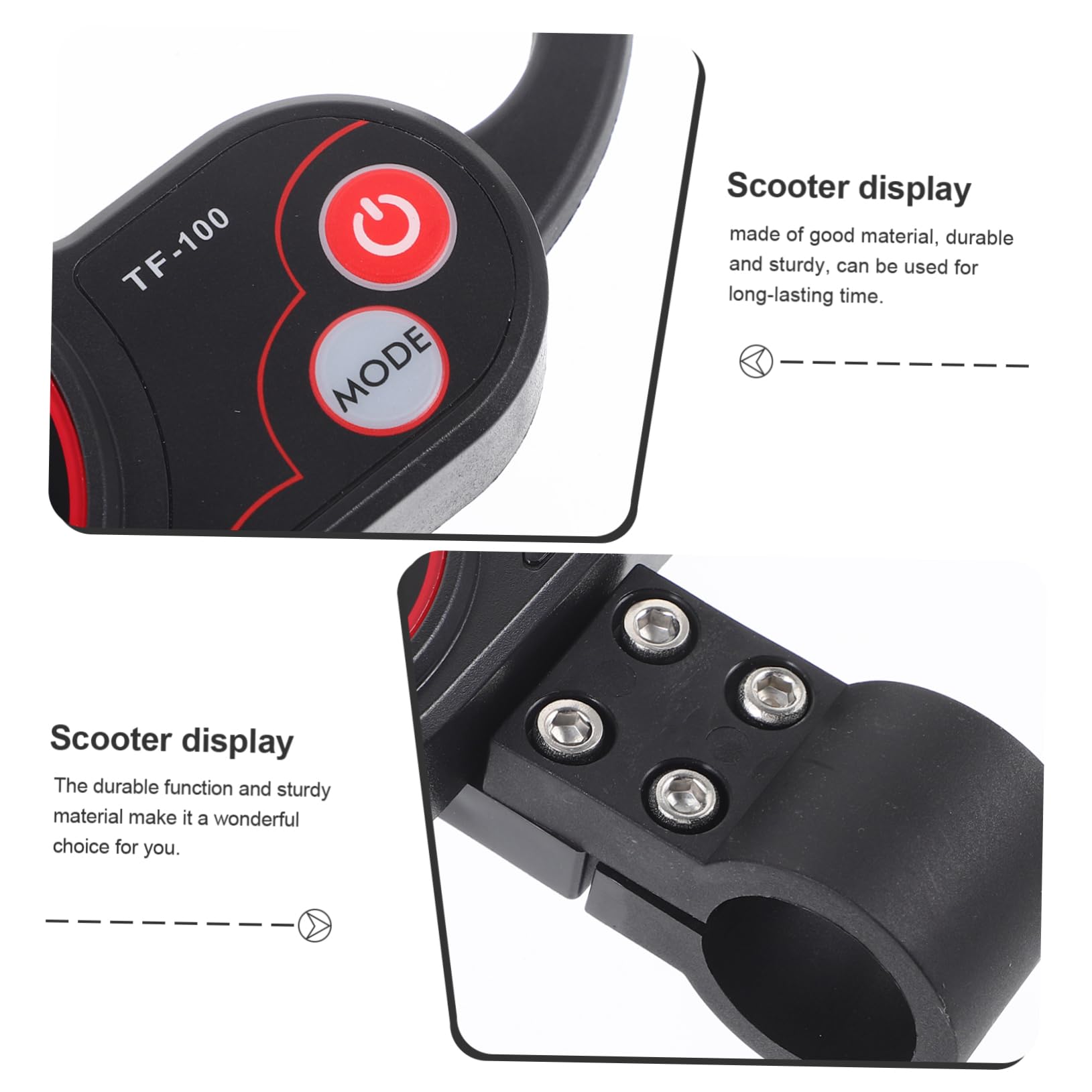 Display Per Monopattino Elettrico Compatibile Pannello Strumenti in Plastica Durevole Schermo Intuitivo e Facile Da Installare Accessorio Nero Per Scooter Elettrico