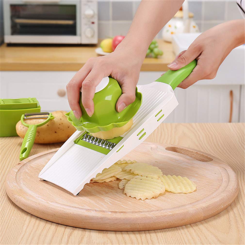 ZALING Vegetable Slicer Potato Silk Handguard Artifact Finger Protection Kitchen Tools Accessories For Kitchen Gadgets Home,Green