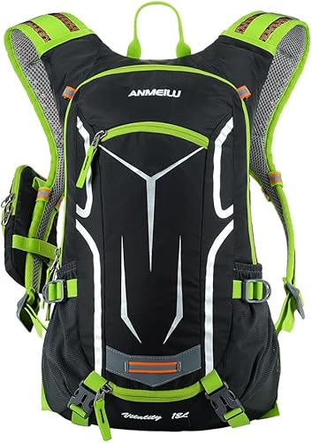 Mochila de ciclismo al aire libre, 18L, color negro
