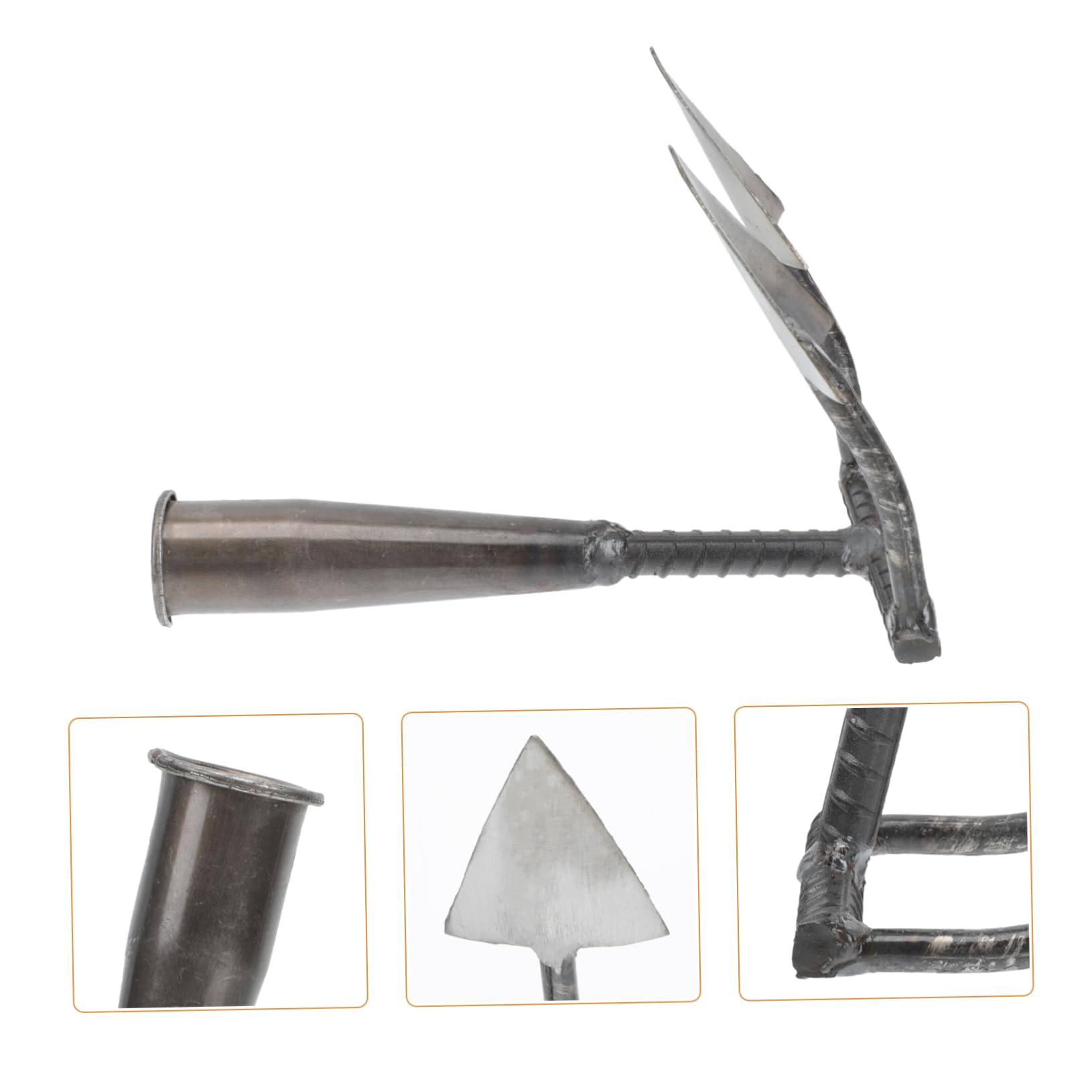CIYODO Versatile Gardening Hoe Triangle Hoe for Planting Weeding and Cultivation Heavy Duty Hand Tool