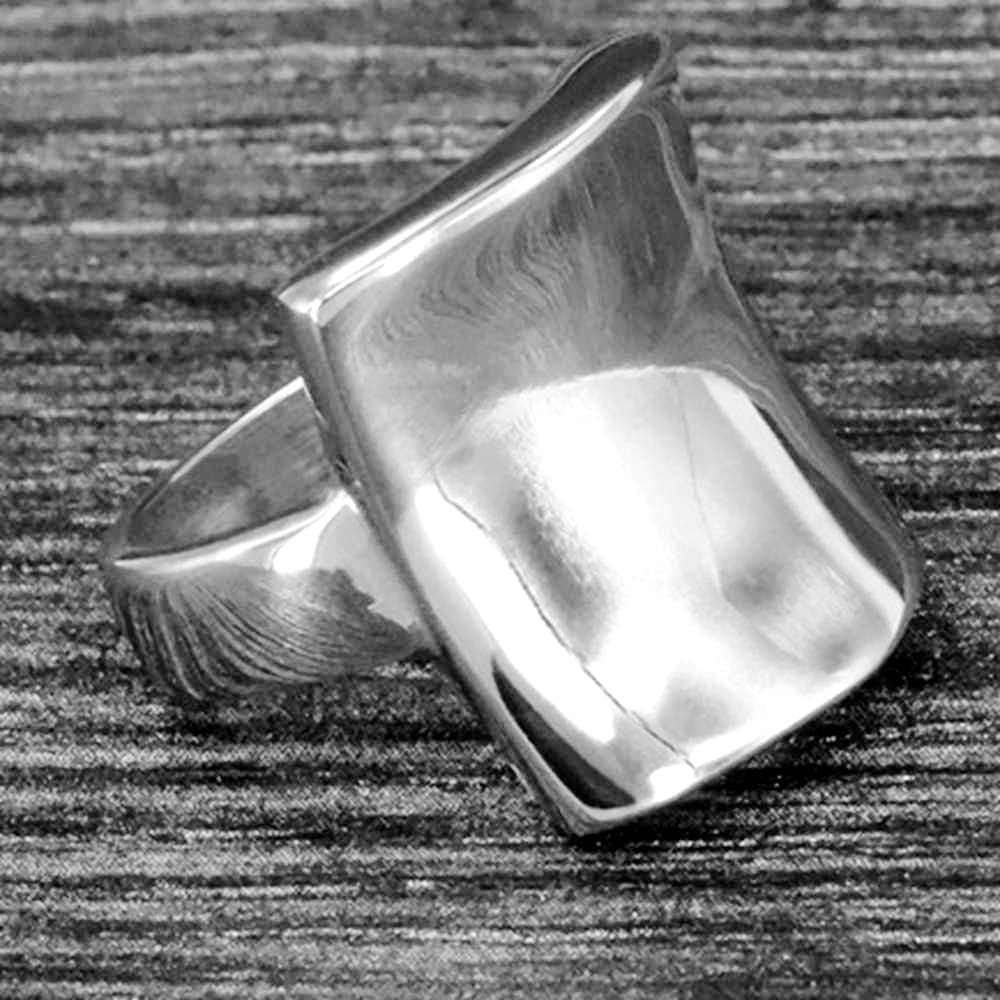 Jude Jewelers 18K Gold Plated Stainless Steel Curved Shape Chunky Style Cocktail Party Wedding Statement Ring - Image 3