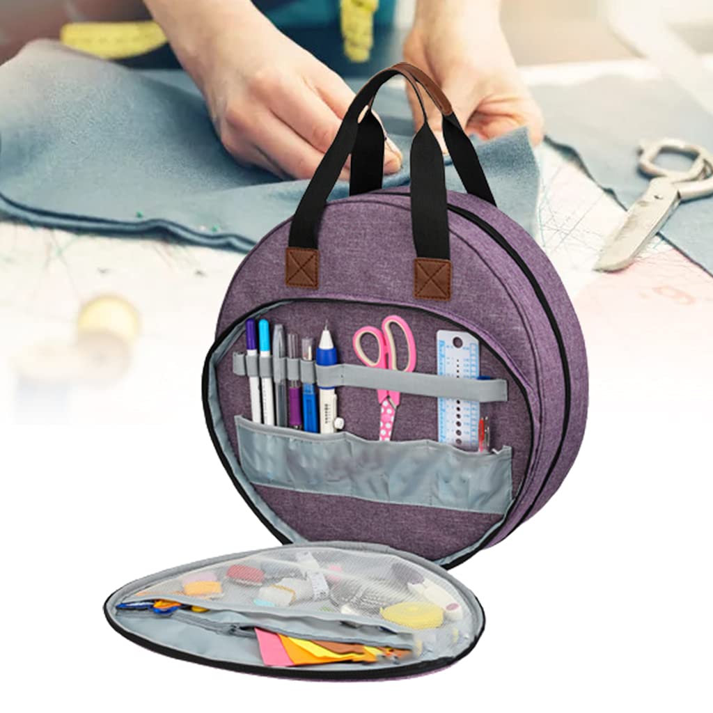 Torba na narzędzia do haftowania - etui do przechowywania robótek ręcznych na szydełkowe materiały dziewiarskie nici do haftowania i narzędzia do szycia - stylowa torebka