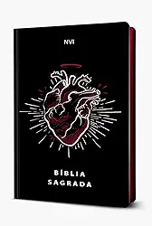 Bíblia Sagrada Coração Redimido Capa Dura Palavras de Jesus em Vermelho