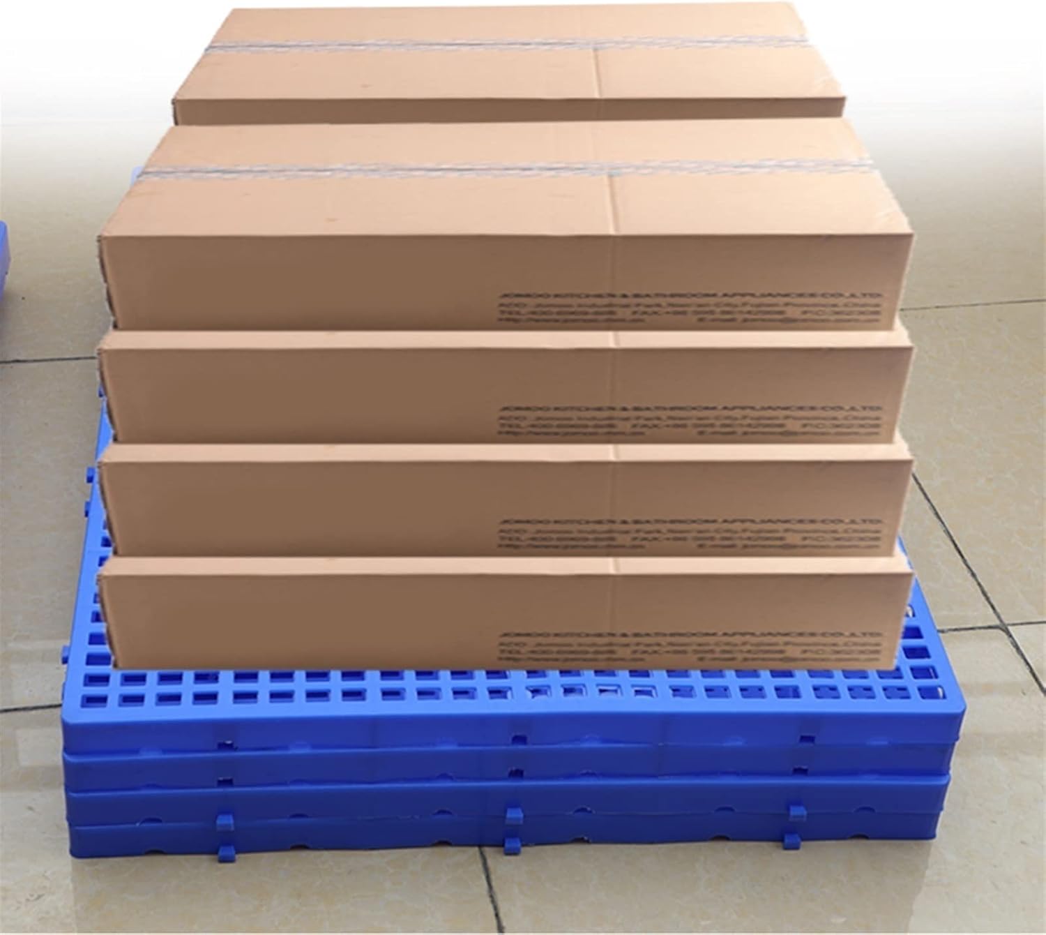 Lightweight Plastic Pallets, Plastic Pallets, Waterproof Polyethylene Pallet for Warehouse Storage, Closets, Easy to Stack(Blue-1pack)