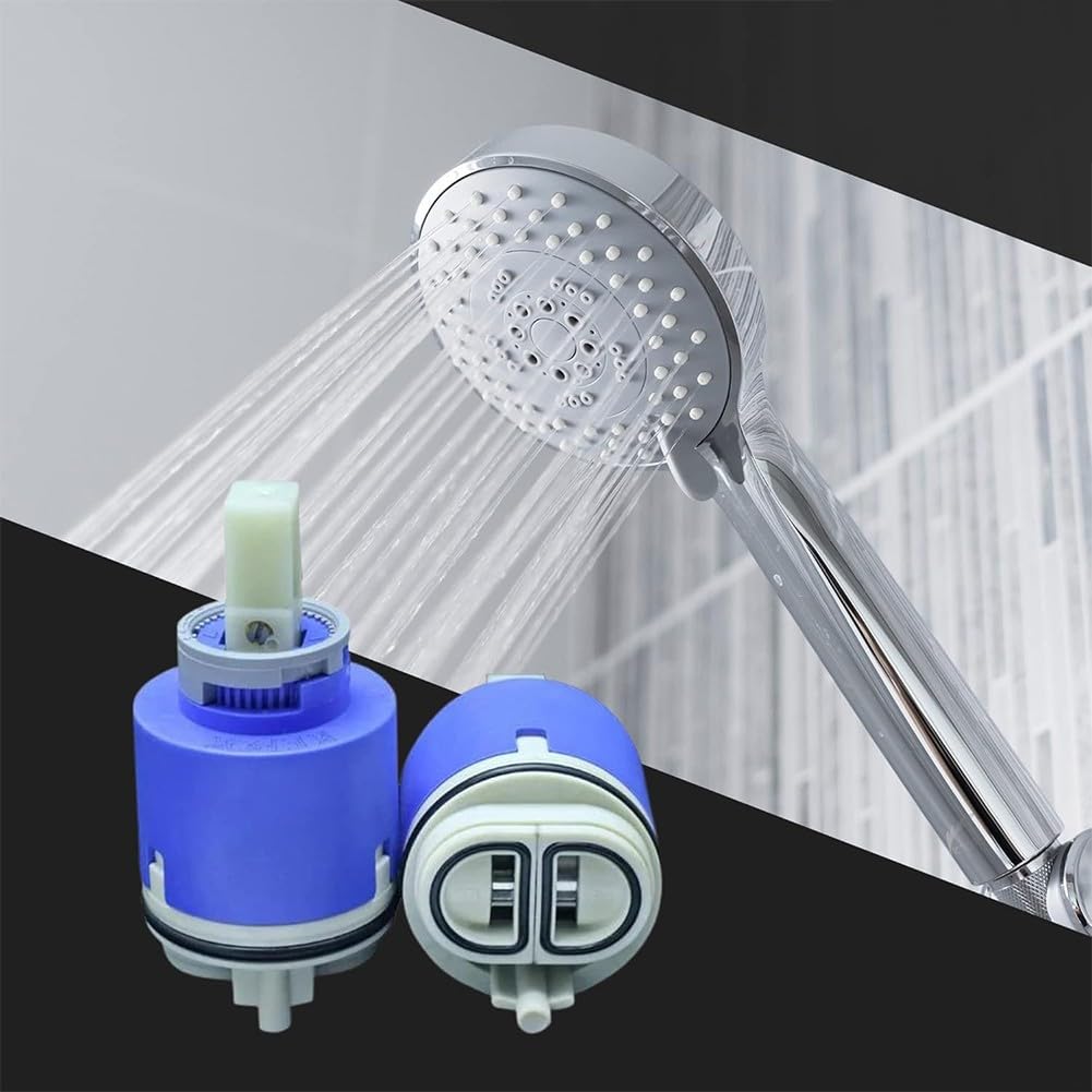 Cartucho de grifo de plástico diseñado para una fijación simple para controlar el volumen y la temperatura, compensando automáticamente las variaciones de presión para proporcionar tranquilidad