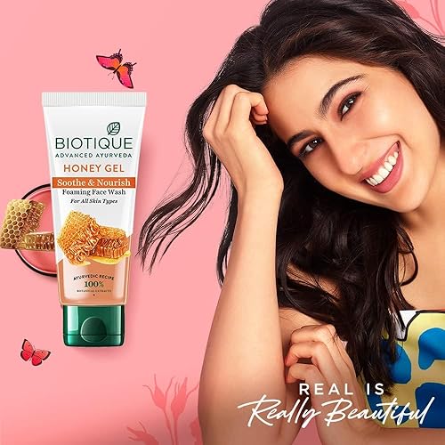 Miniatura 2 de Biotique Bio Honey Gel Refrescante Espuma Facial Wash, 5.1 fl oz 5.07 Oz. I Todo tipo de piel I enriquecido con miel potente limpiador, ilumina la