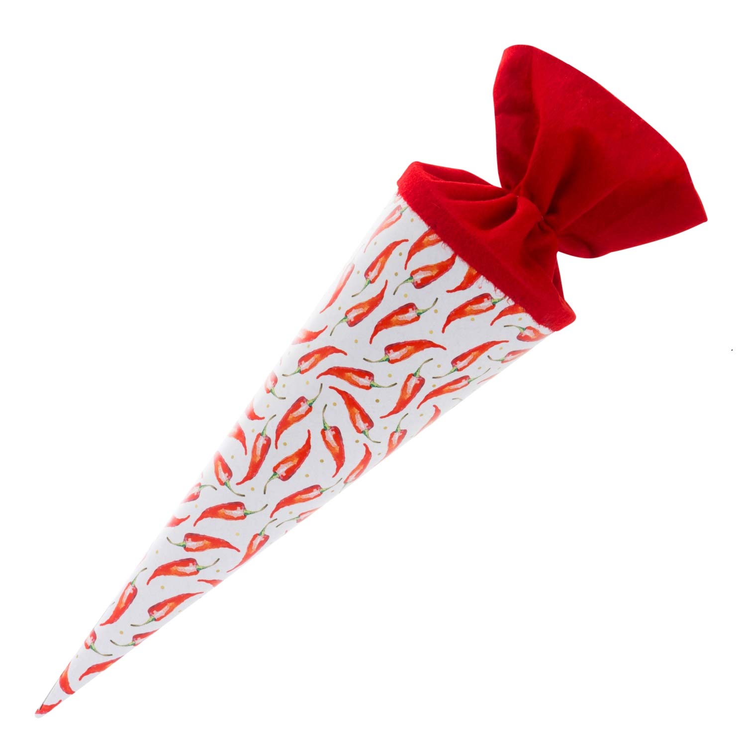 goldbuch 93 427 Chilli Siblings Bag, School Cone with Chilli Pattern, Varnished Cardboard - Image 3