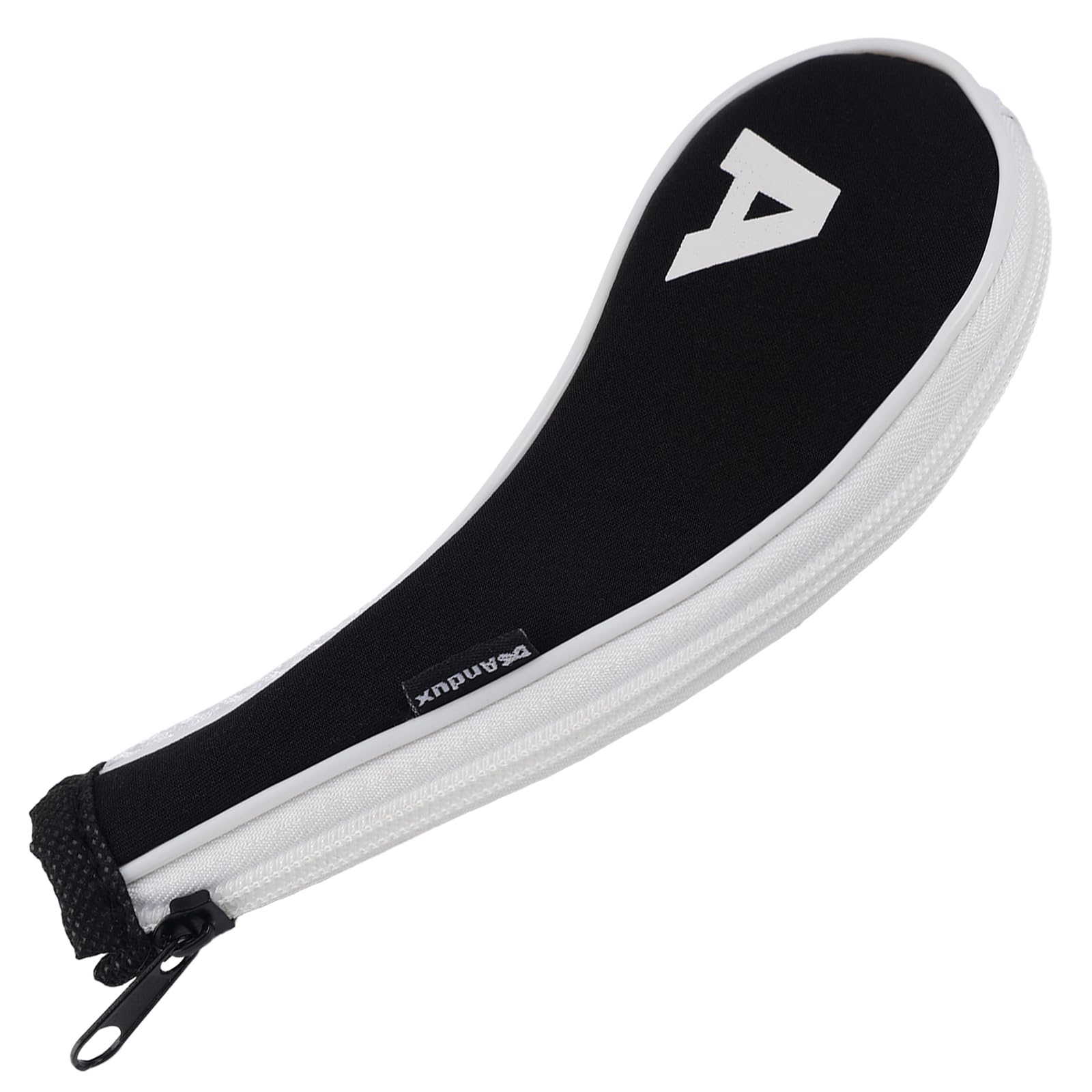 Andux La Tête de Club de Fer de Golf d'impression de Nombre Couvre Le Long Cou avec la Tirette Lot de 12 Noir/Blanc