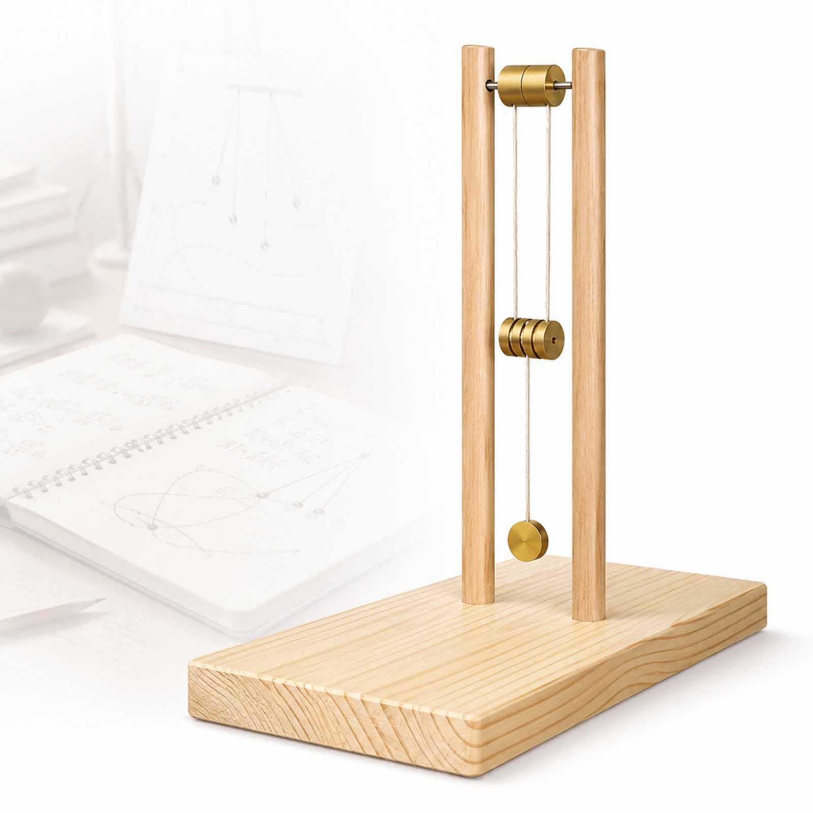 GCYXUC Wooden Chaotic Double Pendulum Decoration, Wooden Kinetic Energy Sculpture, Physics Demonstration Model, Desktop Stress Relief Ornament for Students Educators Physics Enthusiasts