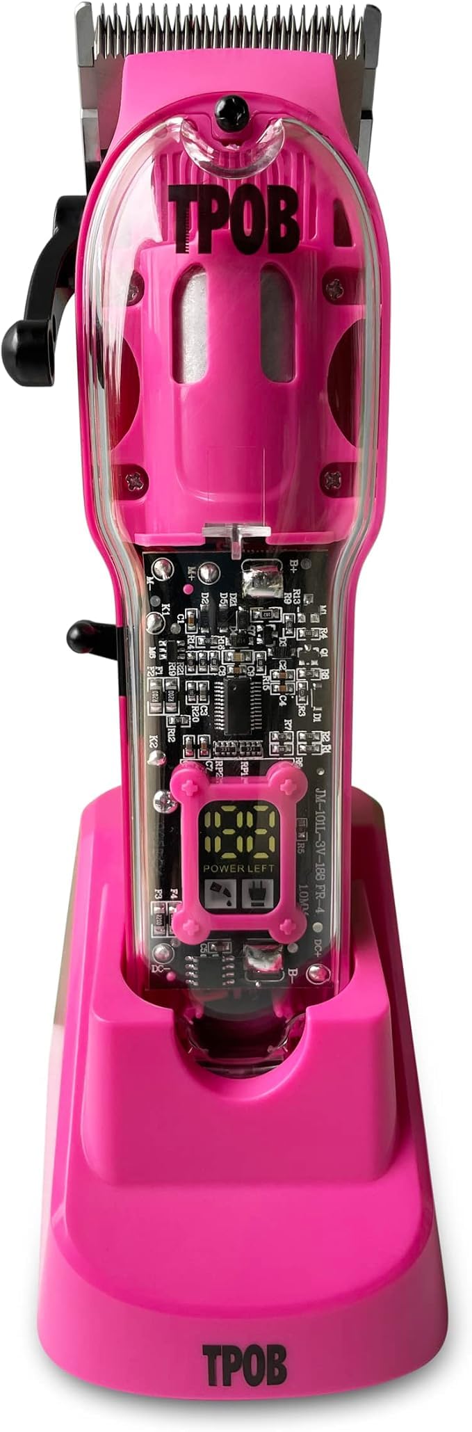 TPOB Slime 2 Candy Edition Barber - Tagliacapelli da uomo, 6800 giri/min, con custodia rosa opaca e lama conica