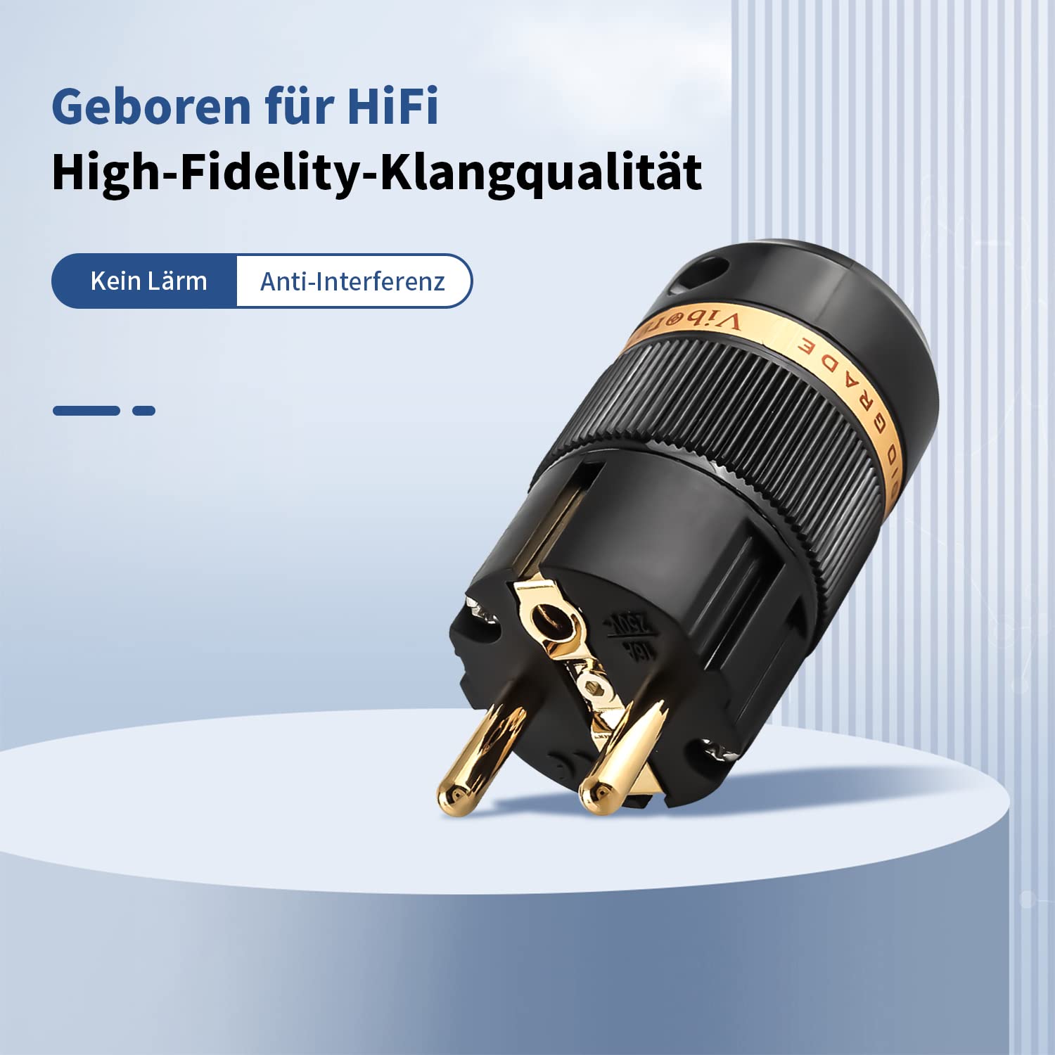 Tertullus HiFi Schukostecker HiFi Netzstecker Für netzkabel VE501G