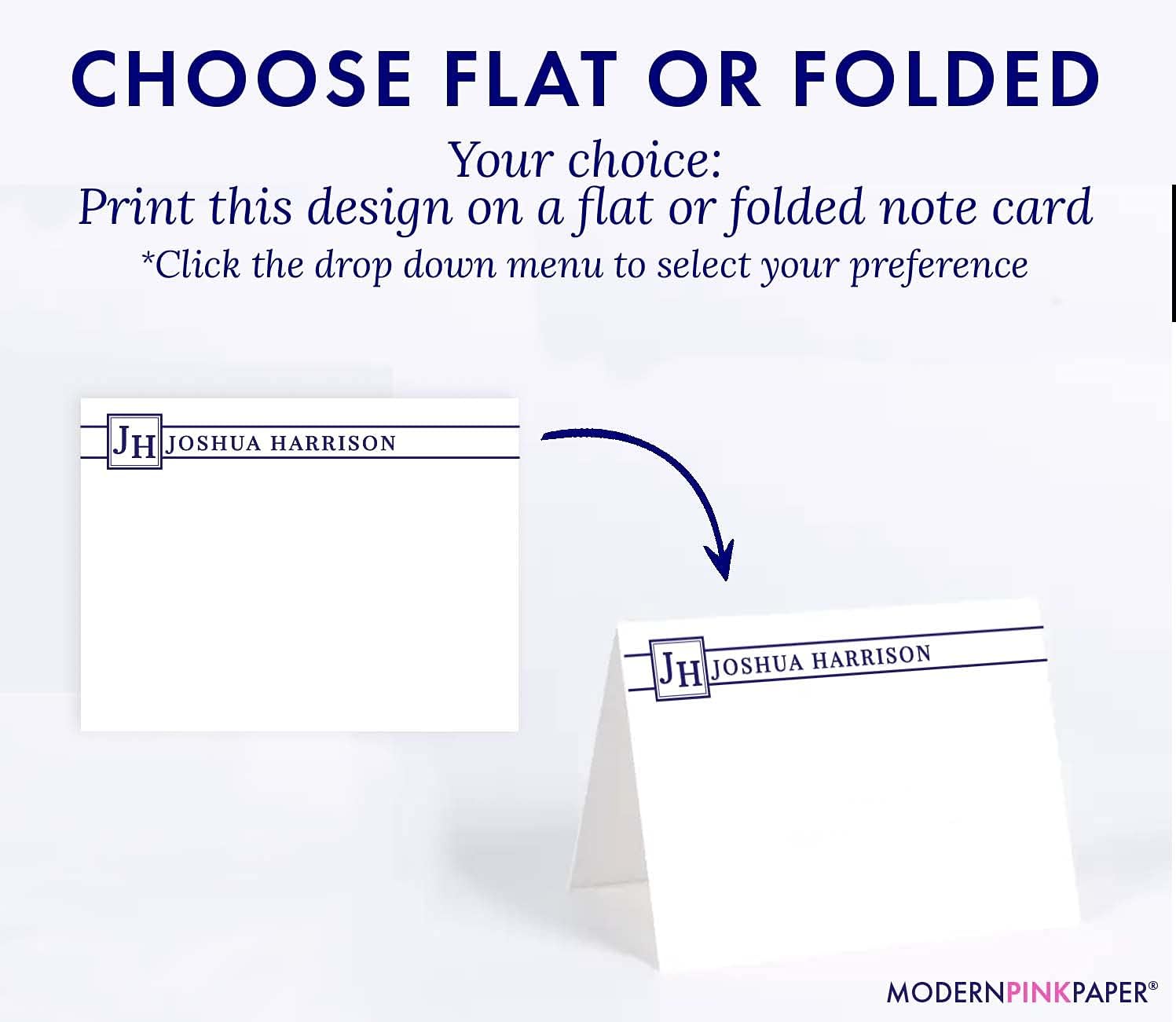 Personalized Monogram Stationery, Professional Note cards, Stationery for Men, Stationary for Women, Monogram Note Cards, Your Choice of Colors and Quantity