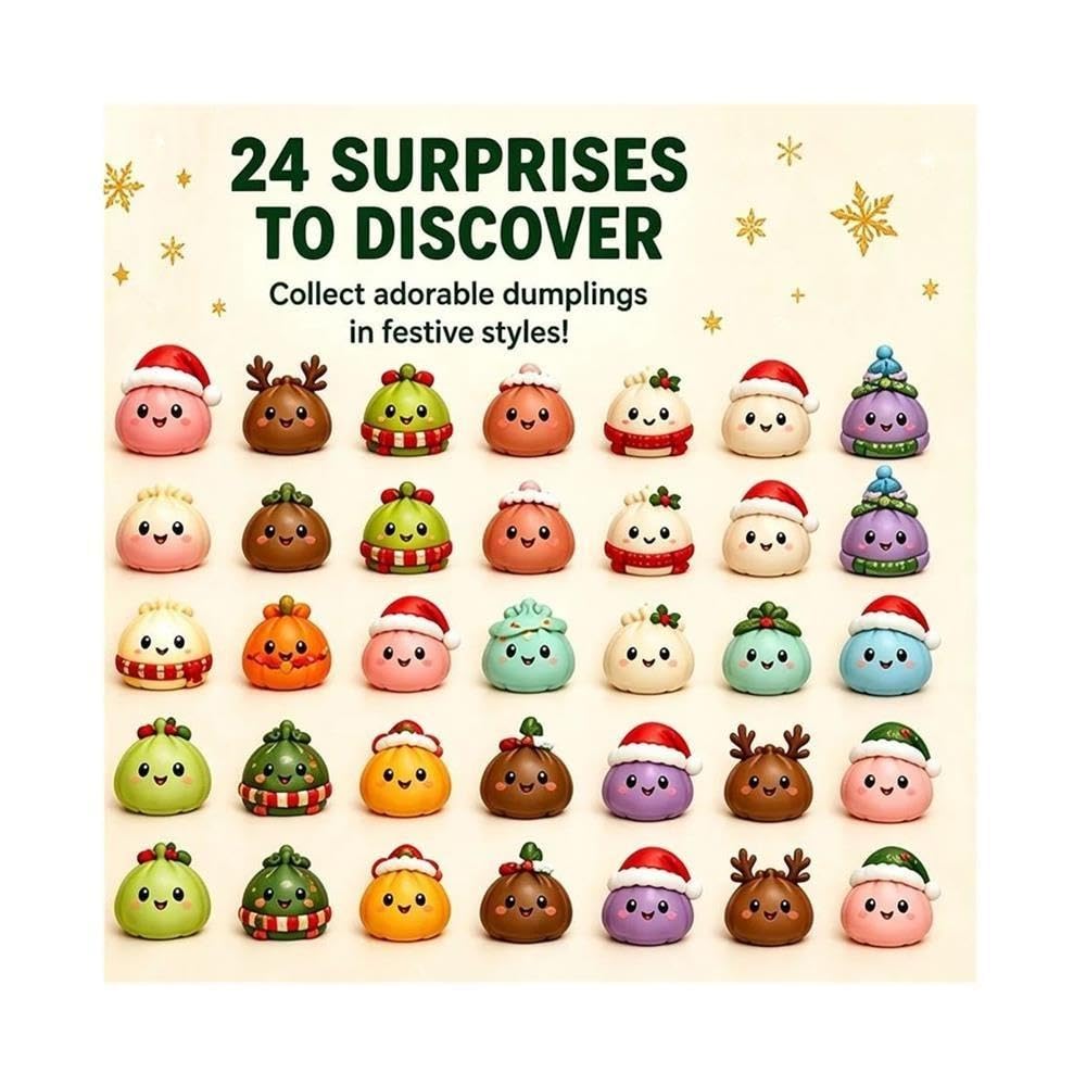 Calendario dell'Avvento Squishy 2026, scatola for il conto alla rovescia a sorpresa di 24 giorni for adulti(2box)