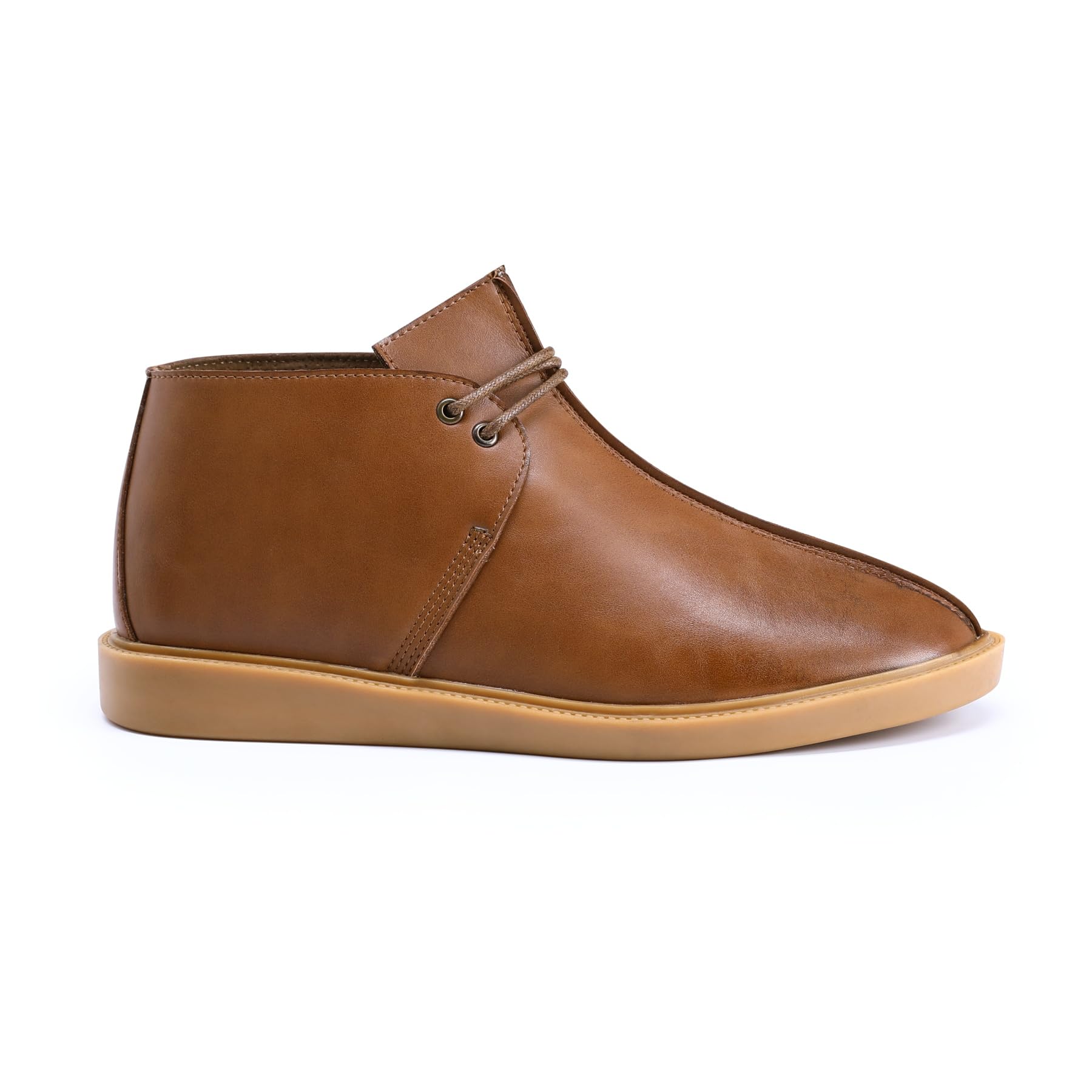 Allthemen Męskie skórzane sznurowane buty chukka wybrzuszenie retro buty pustynne moda jednolity kolor botki