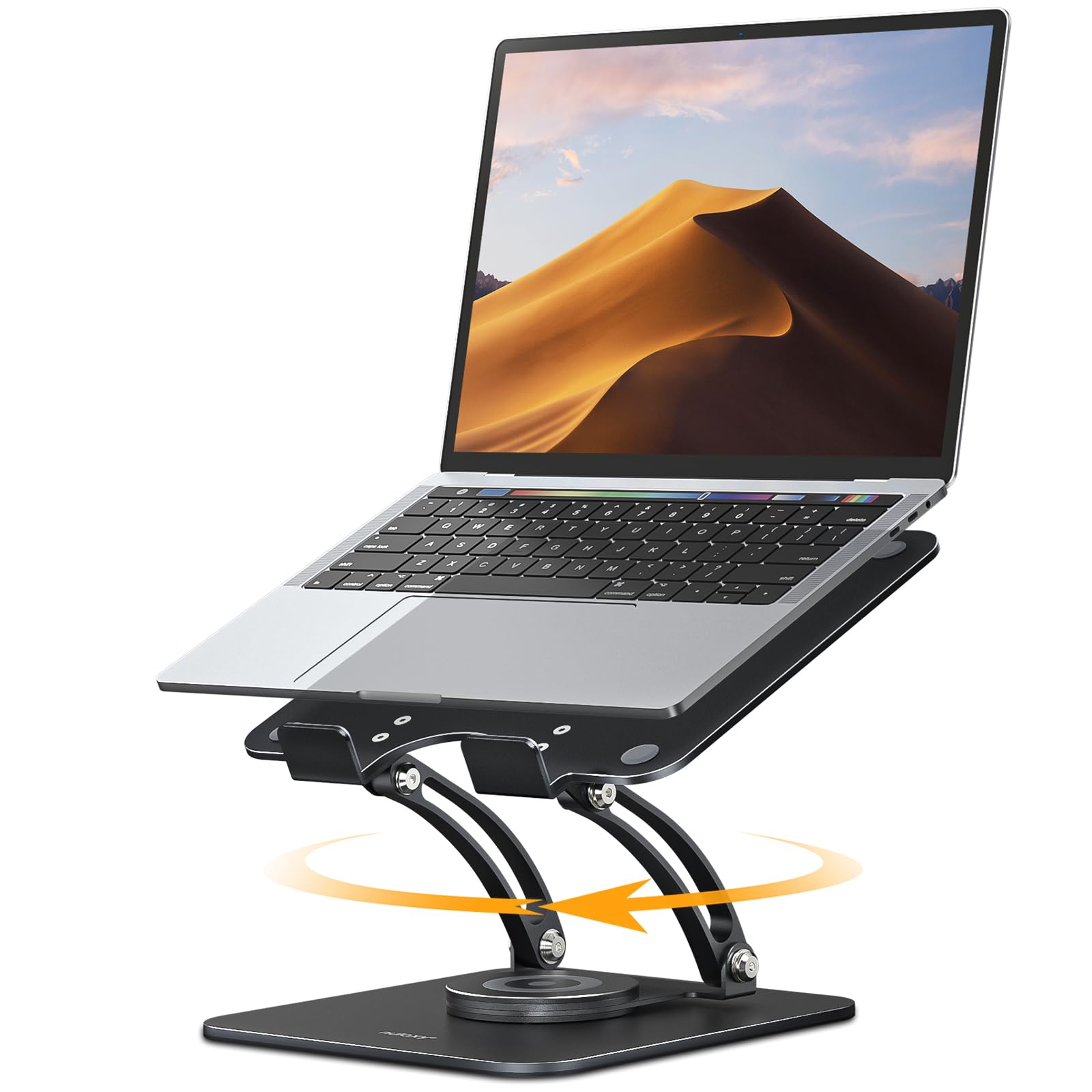 Nulaxy 360° Rotating Ergonomic Laptop Stand for Desk, Dual Foldable Design