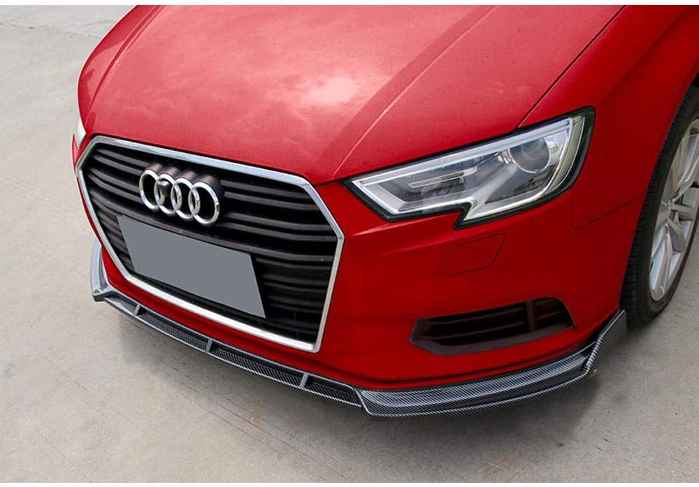 PU/686/PCF Carbon Fiber Print Front Bumper Body Kit Lip 3PCS Compaitble with 2017-2019 A3/S3