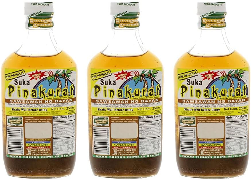 Suka Pinakurat the Original Flavor (Extra Hot) Pack of Three Bottle 250 Ml Per Bottle