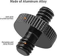 Vista 5 de Adaptador de tornillo de trípode roscado macho de 1/4 pulgadas a macho de 1/4 pulgadas, convertidor de rosca de montaje estándar para montaje