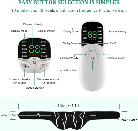 EMS Trainer, Electric Hip Muscle Stimulator, Glute Building - Shaping - Firming Trainer, Buttock Firming Trainer, with Remote Control, Electric Hip Shaping Home Trainer for Men and Women