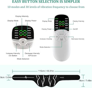 EMS Trainer, Electric Hip Muscle Stimulator, Glute Building - Shaping - Firming Trainer, Buttock Firming Trainer, with Remote Control, Electric Hip Shaping Home Trainer for Men and Women