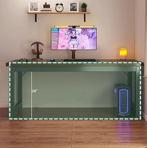 Miniatura 3 de Escritorio de computadora resistente de 324047 pulgadas, escritorio de oficina en casa, marco de metal, escritorio de trabajo, escritorio de trabajo