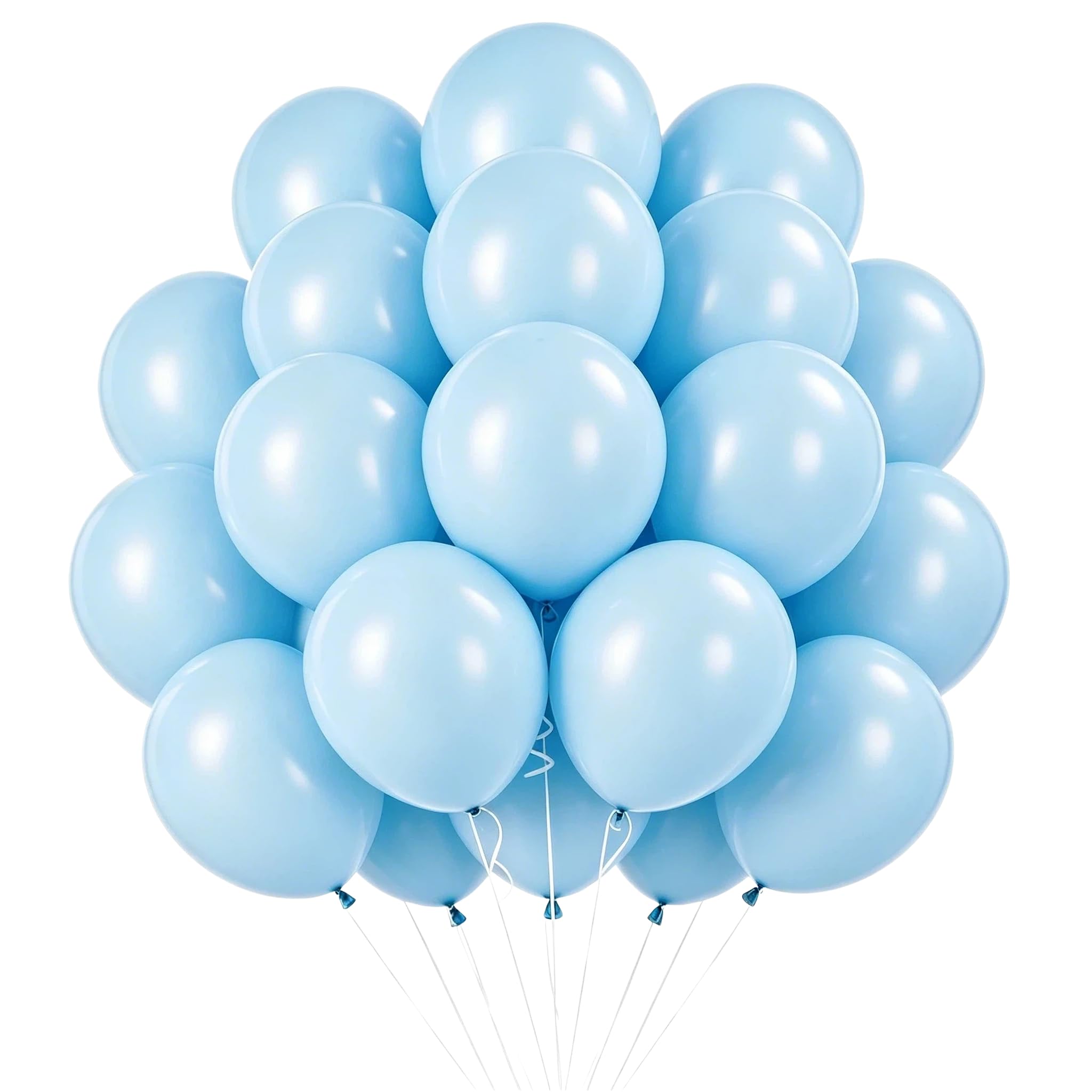 Balloons Pastel Blue, Pack of 50 Pastel Blue Balloons, 12 Inch Latex Balloons Birthday, Pastel Blue Balloons, Party Decoration, Birthday, Wedding, Festival, Anniversary Decoration — image 1