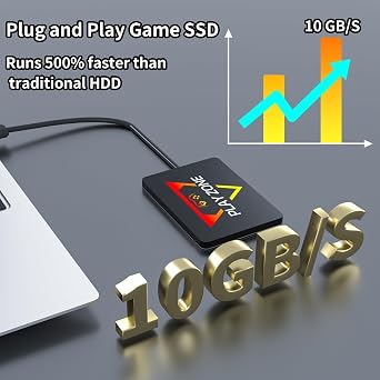 Game Console HDD with 3 Game Systems, Video Game Console with Built in 16191 Games, Emulator Console has 80+ Emulators, Game SSD for PC (Playzone)