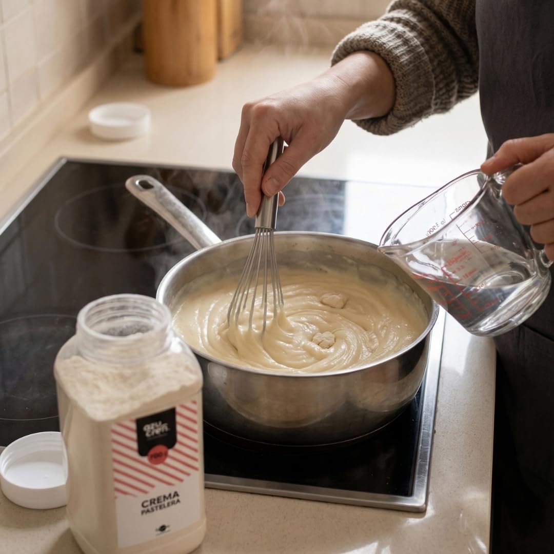 Azucren Crema Pastelera en Polvo 700g, Preparado para Rellenar Tartas y Bizcochos, Mix de Pastelería Profesional