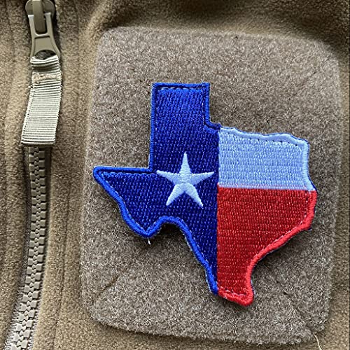 Die-Cut Tactical Texas Patch - Red White Blue